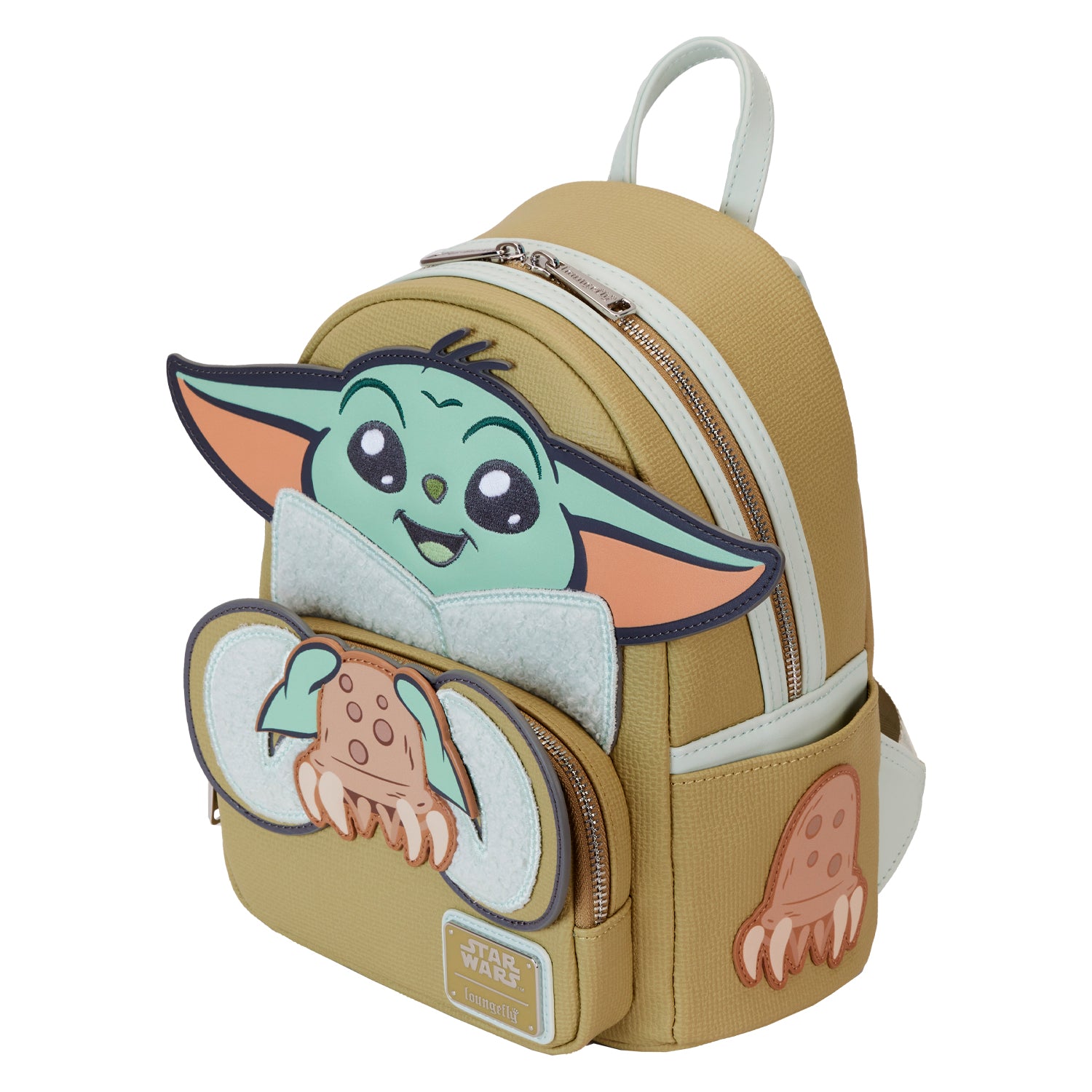Loungefly x Star Wars The Mandalorian Grogu and Crabbies Cosplay Mini Backpack