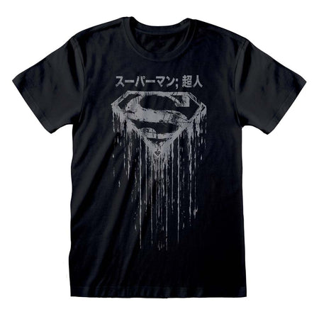 DC Superman Japanese Logo Distressed T-Shirt