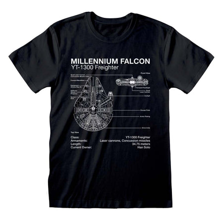 Star Wars Millenium Falcon Sketch T-Shirt