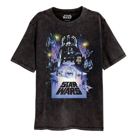 Star Wars Vintage Poster SuperHeroes Inc. Acid Wash T-Shirt