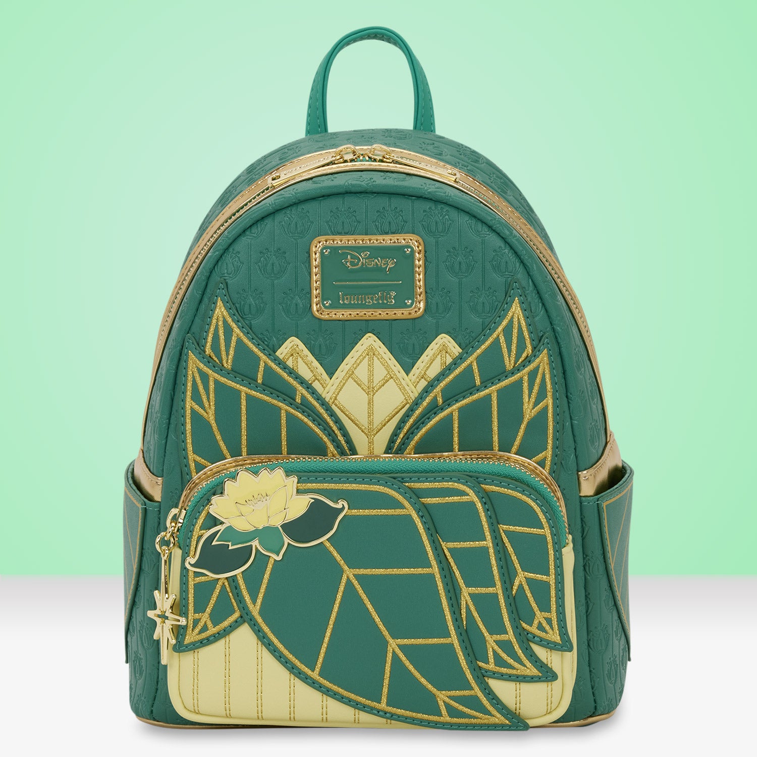 Loungefly x Disney Princess Tiana Golden Lotus Mini Backpack
