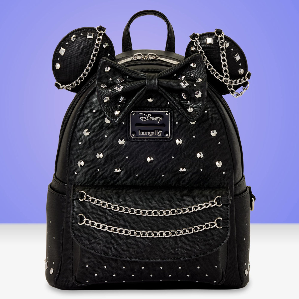Loungefly x Disney Minnie Mouse Studs & Chains Mini Backpack