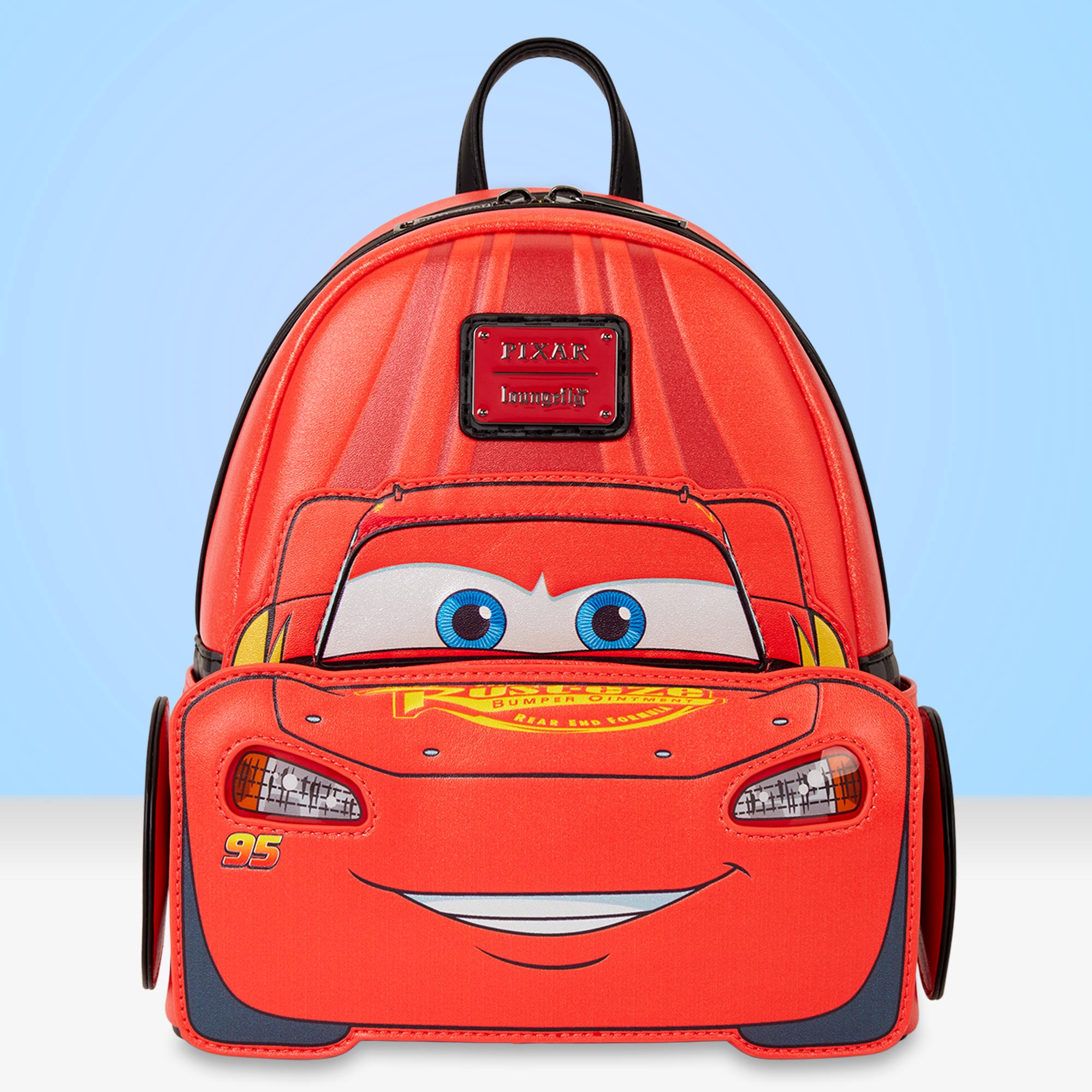 Loungefly x Disney Pixar Cars 20th Anniversary Lightning McQueen Metallic Light-Up Mini Backpack