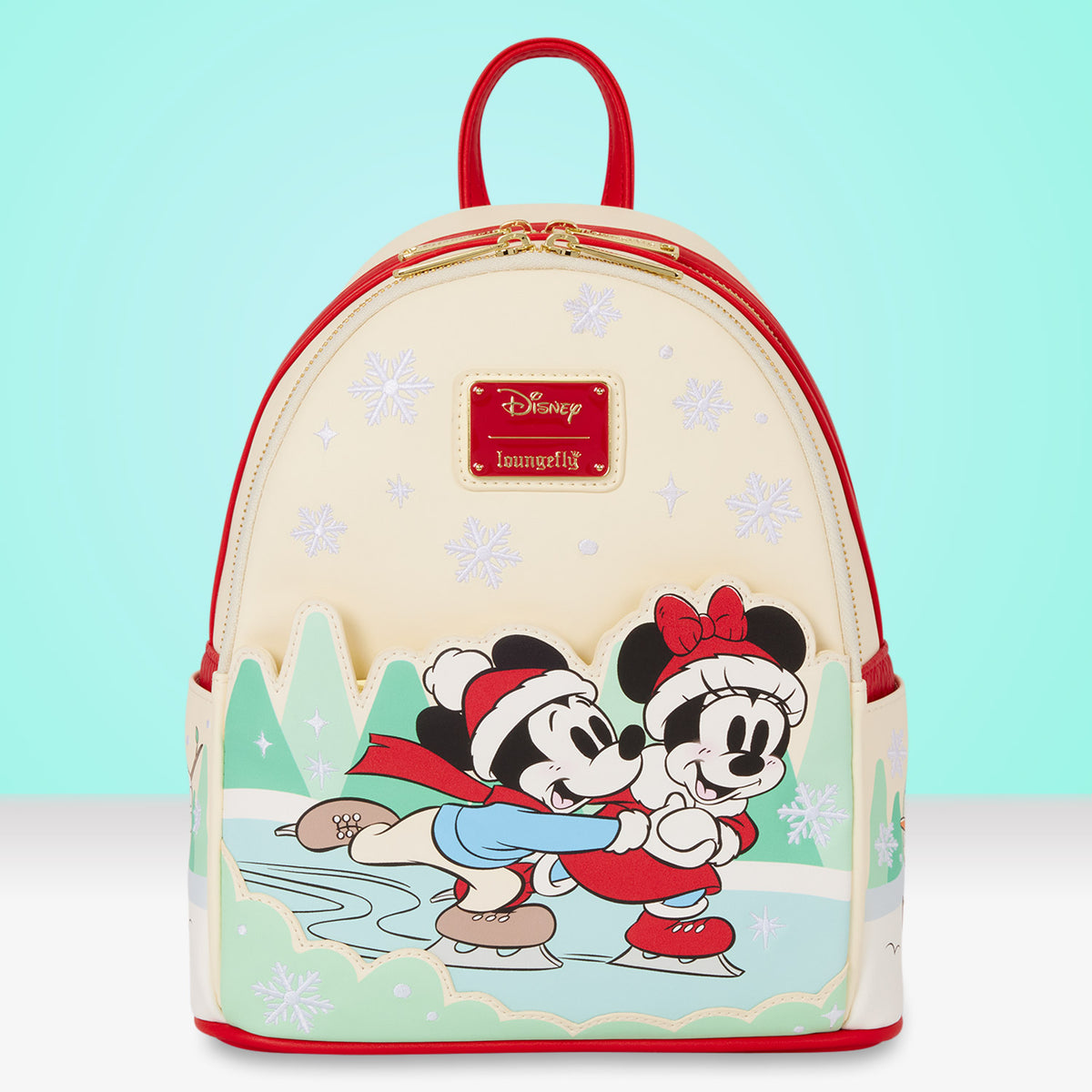 Loungefly x Disney Mickey & Friends Ice Skating Mini Backpack with Headband Holder