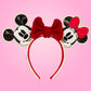 Loungefly x Disney Mickey & Minnie Knit Bow Holiday Ear Headband