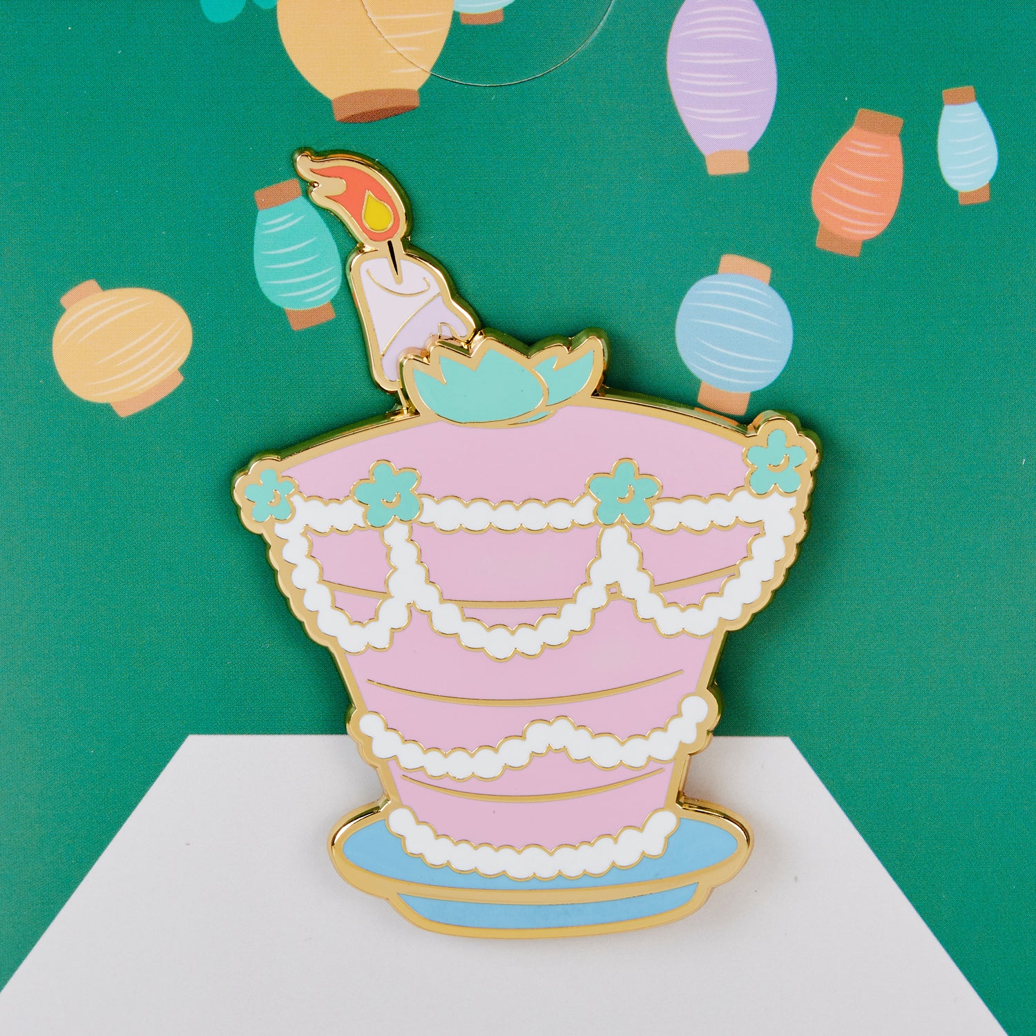 Loungefly x Disney Alice in Wonderland Unbirthday Cake Sliding 3 Inch Pin