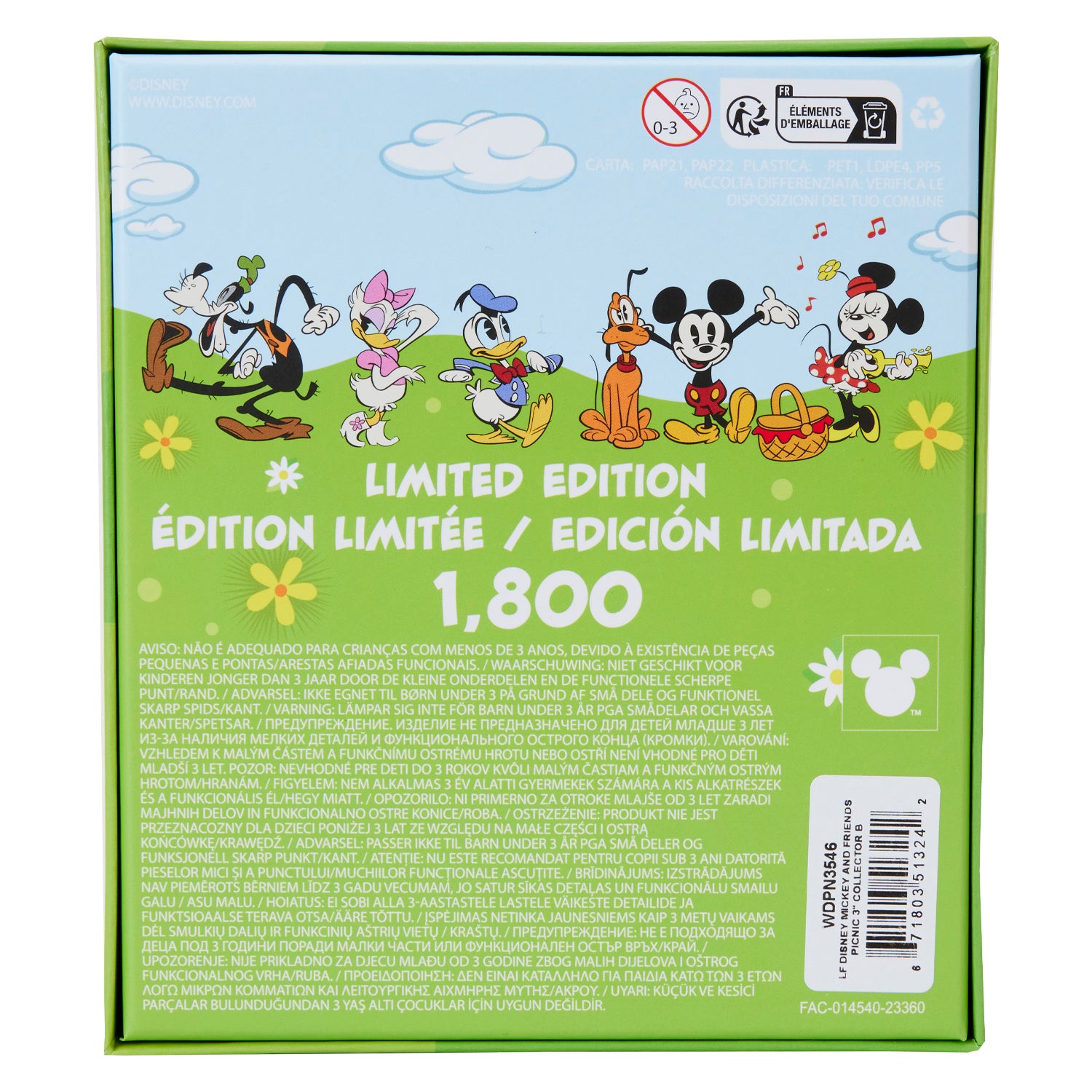 Loungefly x Disney Mickey and Friends Picnic 3 Inch Pin