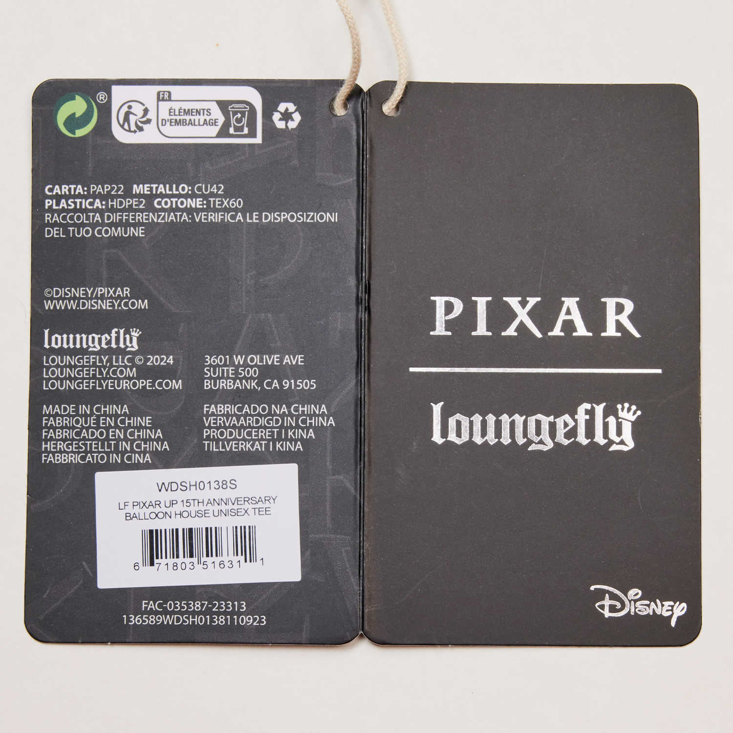 Loungefly x Disney Pixar Up 15th Anniversary Balloon House Unisex T-Shirt