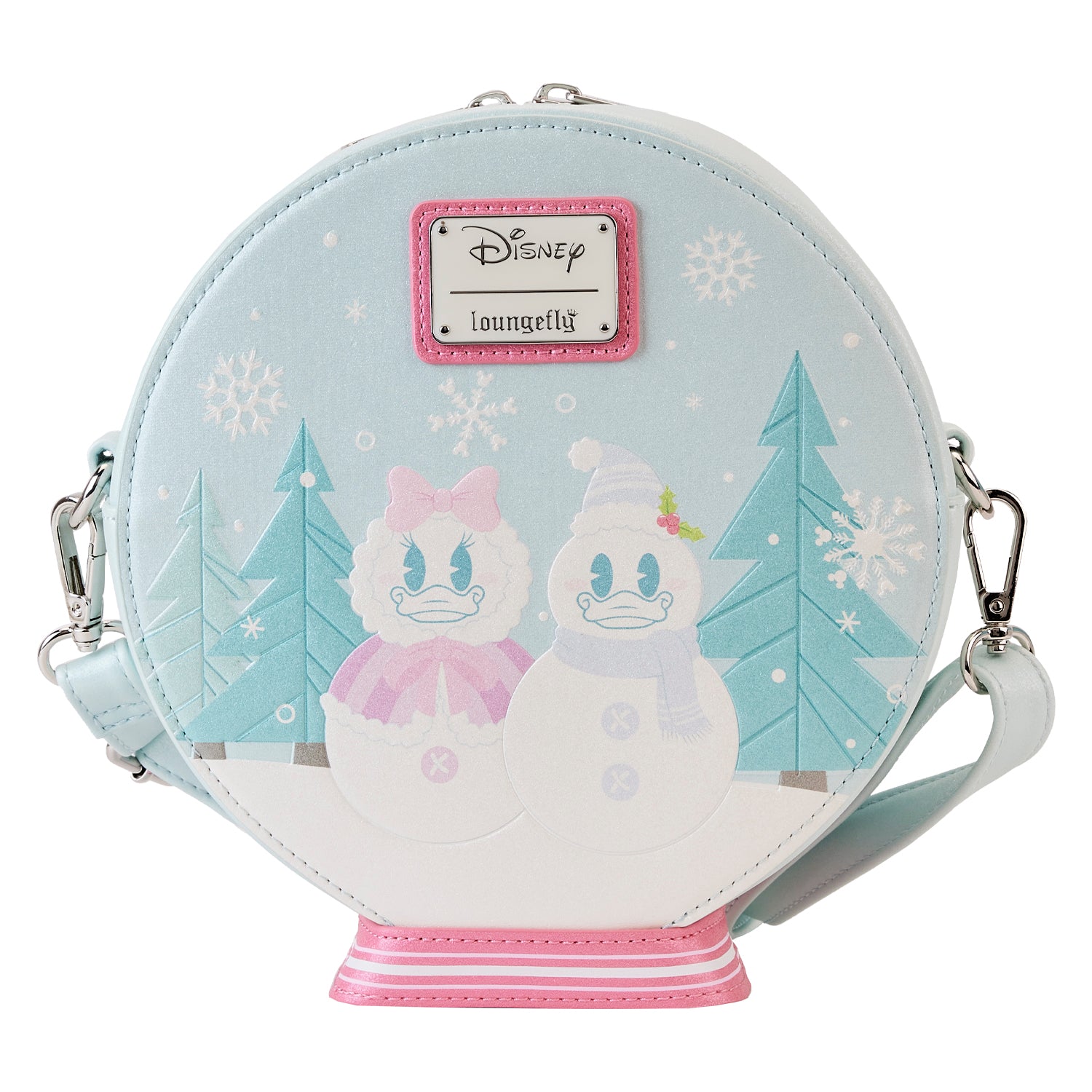 Loungefly x Disney Mickey and Friends Winter Snow Globe Crossbody Bag