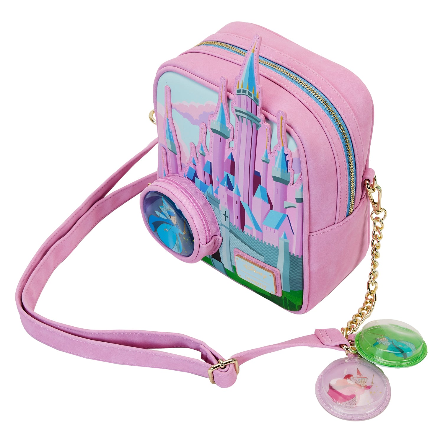 Loungefly x Disney Sleeping Beauty Stained Glass Castle Crossbody Bag