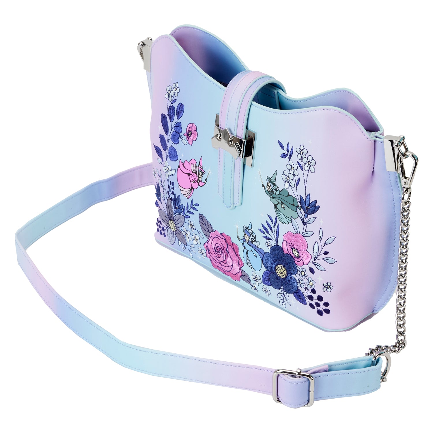 Loungefly x Disney Sleeping Beauty 65th Anniversary Floral Crown Crossbody Bag