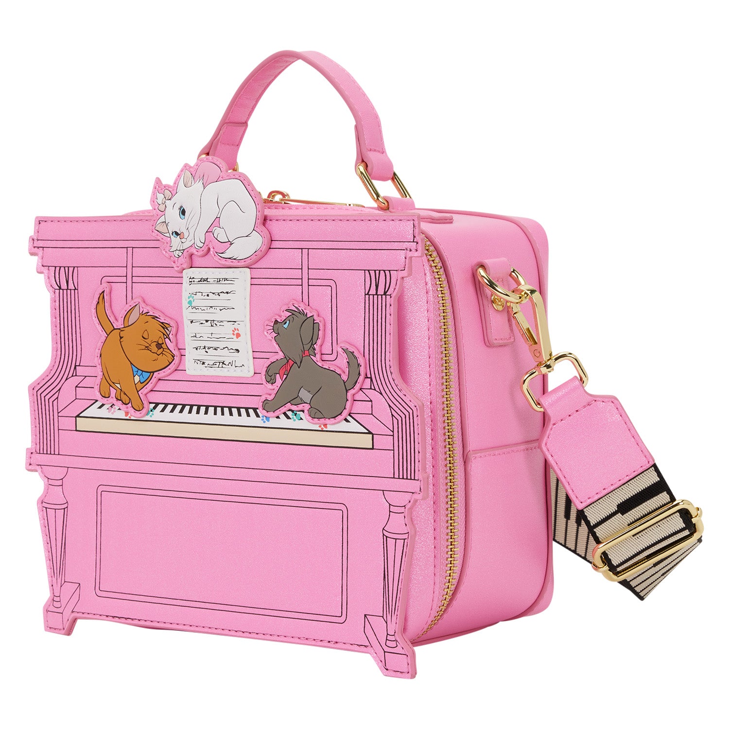 Loungefly x Disney Aristocats Figural Piano Crossbody Bag