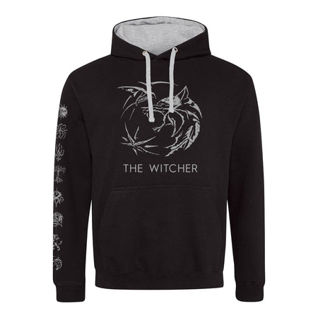 Netflix Witcher TV Symbol Logo SuperHeroes Inc. Contrast Pullover Hooded Sweatshirt