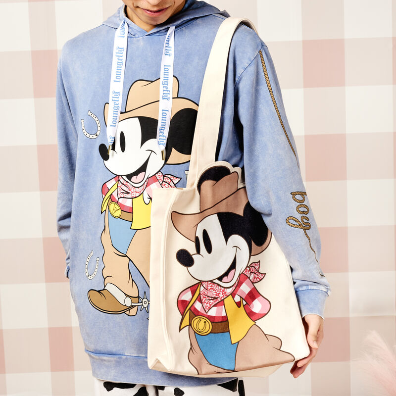 Loungefly x Disney Western Mickey Mouse Canvas Tote Bag