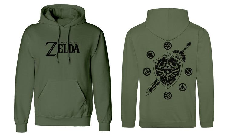 Legend Of Zelda Logo And Shield Pullover Hoodie