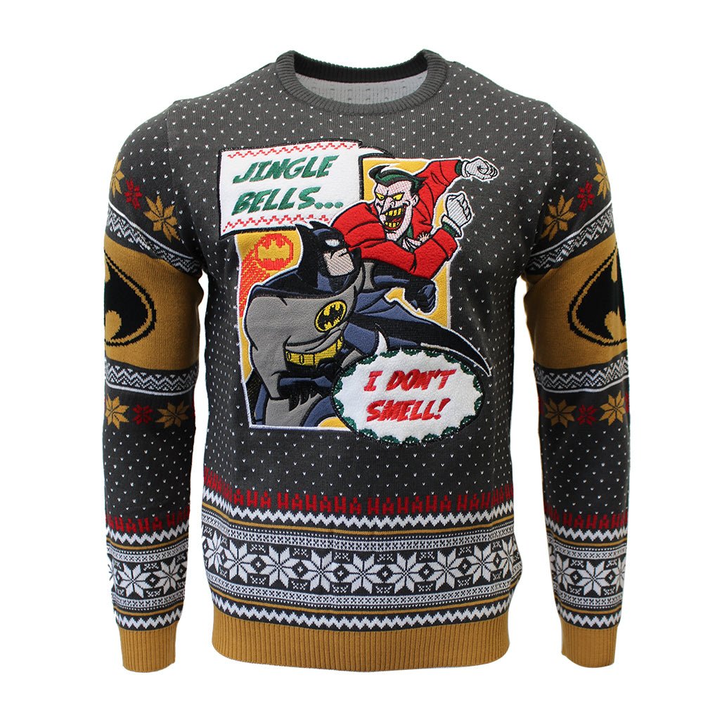 Batman Jingle Bells Knitted Christmas Sweater – GeekCore