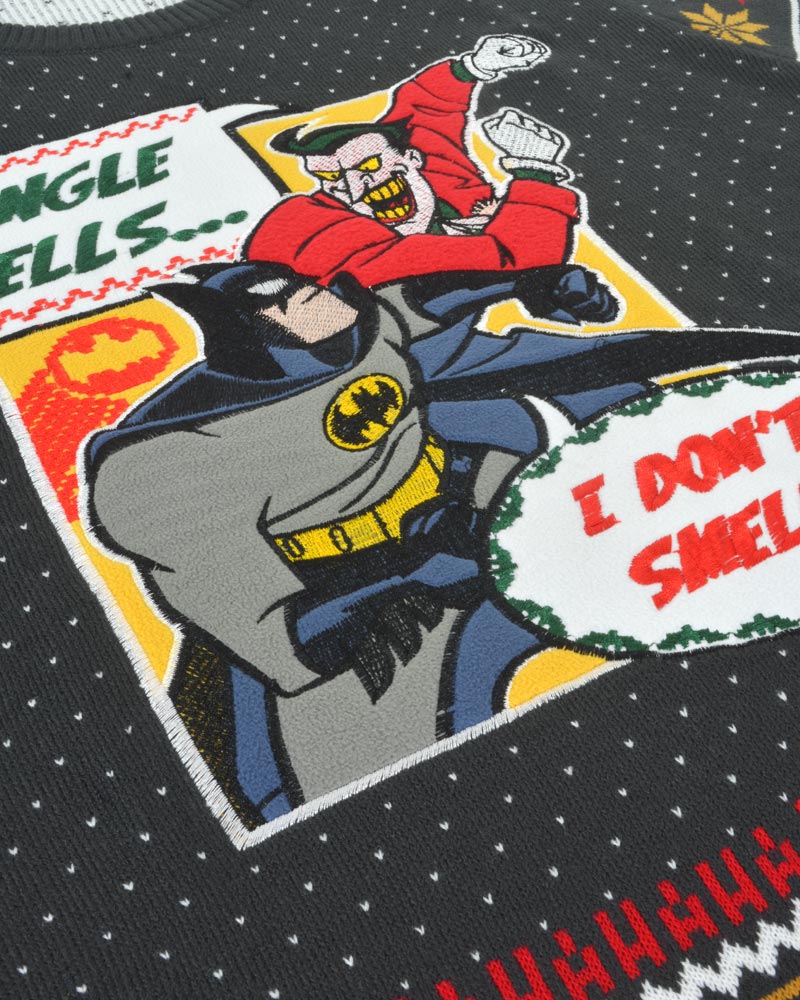 Batman Jingle Bells Knitted Christmas Jumper / Sweater - GeekCore