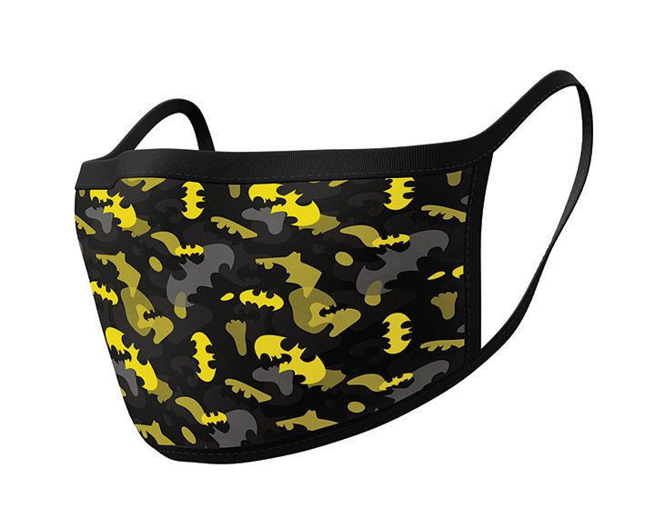 Batman Yellow Camo Face Mask 2 Pack - GeekCore