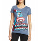 Captain America Ladies T - Shirt - GeekCore