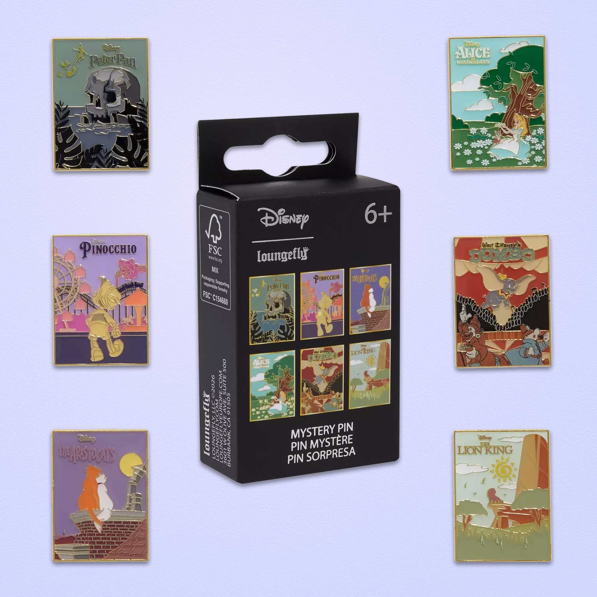 Loungefly x Disney Classic Poster Blind Box Mystery Pin