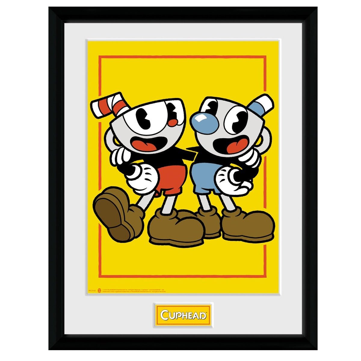 Cuphead Mugman and Cuphead Framed Print - GeekCore