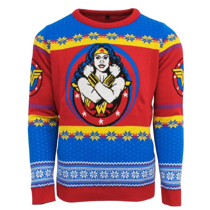 DC Wonder Woman Knitted Christmas Jumper / Sweater - GeekCore