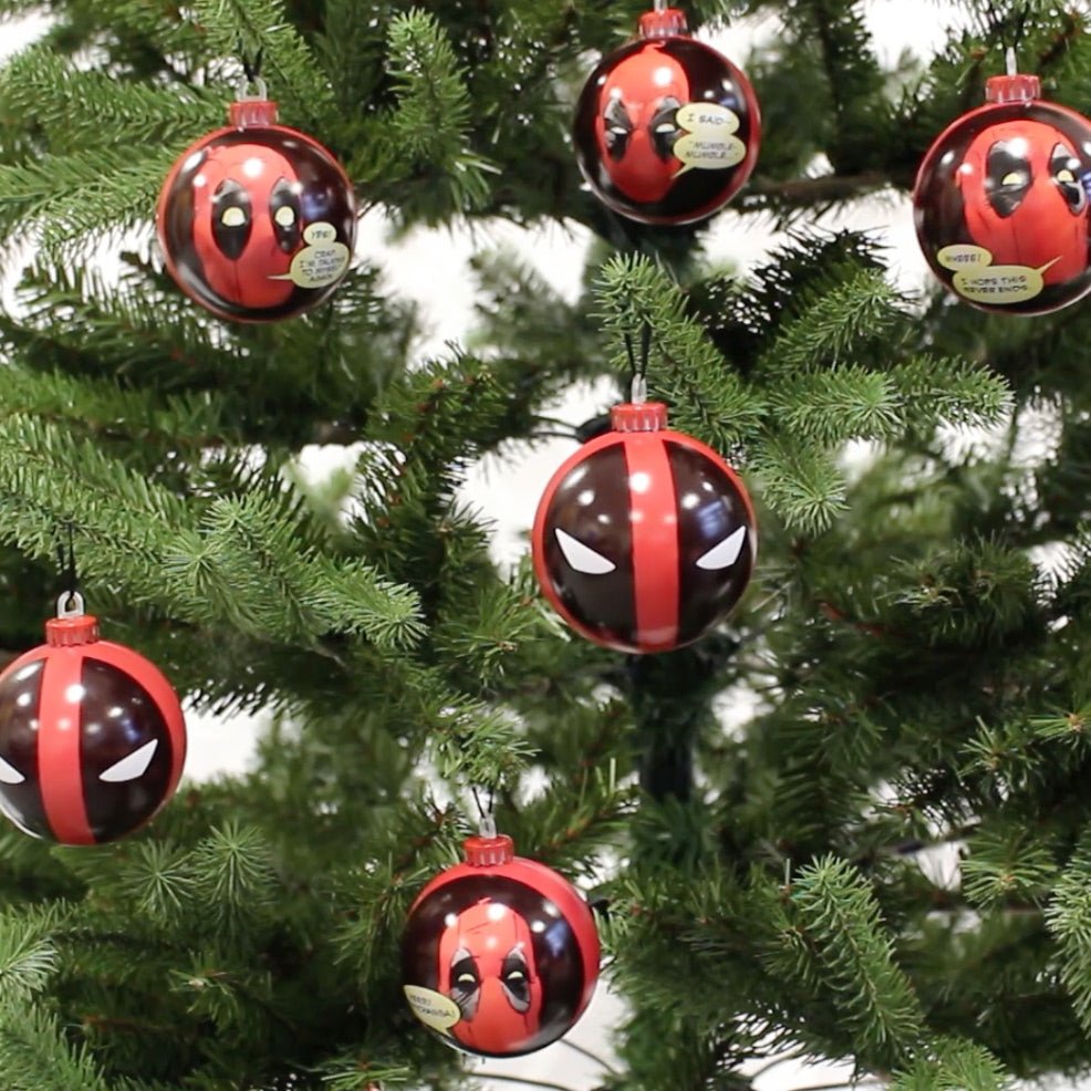 Deadpool Christmas Baubles - GeekCore