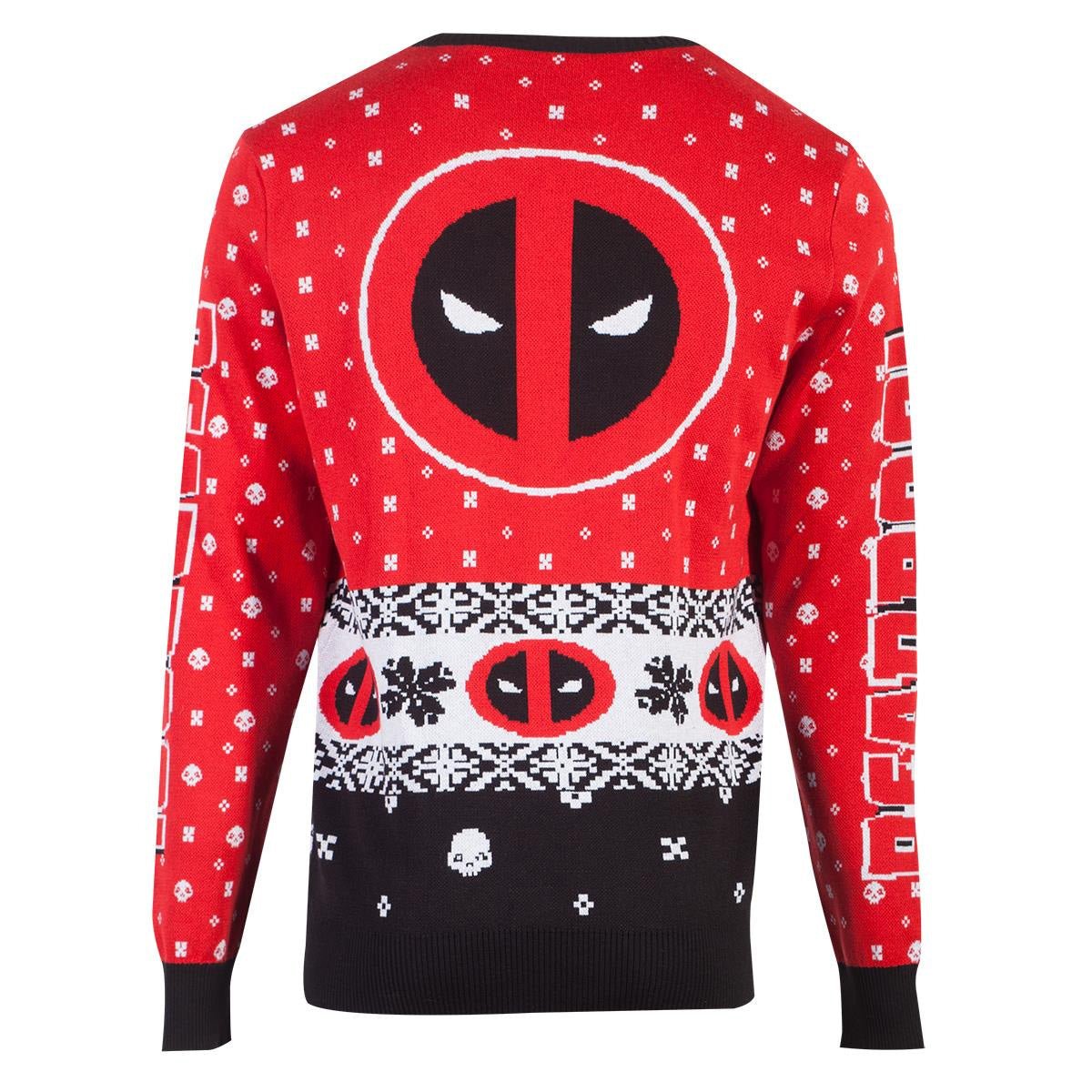 Deadpool Inverted Merc Knitted Christmas Sweater/Jumper - GeekCore