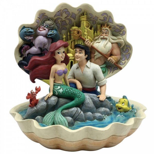 Disney Traditions by Jim Shore - The Little Mermaid Seashell Scenario Figurine - GeekCore