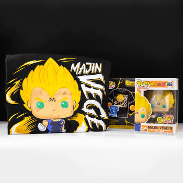 Dragon Ball Z Majin Vegeta (Glow in the Dark) Pop! Vinyl and Tee Set - GeekCore