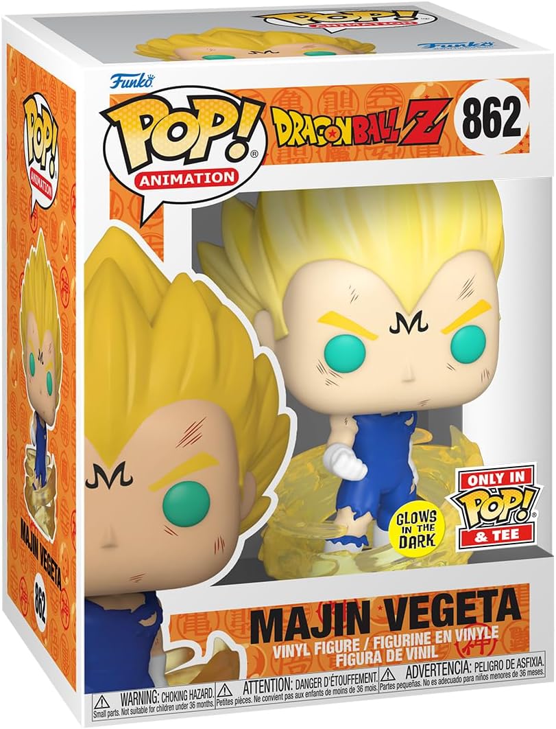 Dragon Ball Z Majin Vegeta (Glow in the Dark) Pop! Vinyl and Tee Set - GeekCore