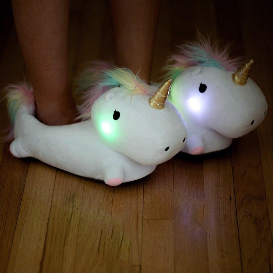 Enchanted Light - Up Unicorn Slippers - GeekCore