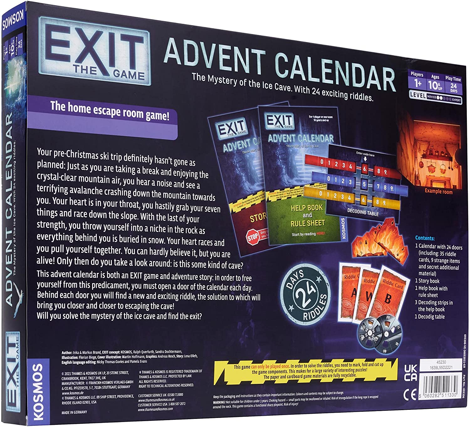 Exit the Game Escape Room Advent Calendar - Mystery of the Ice Cave - GeekCore