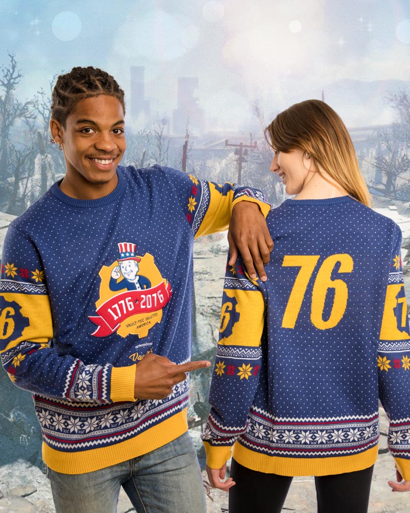 Fallout 76 Knitted Christmas Sweater – GeekCore - Main Image