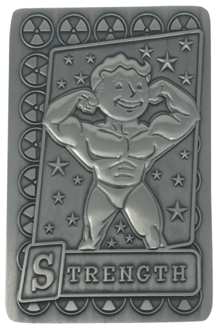 Fallout Limited Edition Metal Perk Card # 1 - Strength - GeekCore