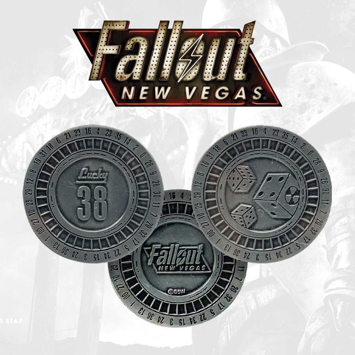 Fallout New Vegas Lucky 38 Casino Collectors Coins Twin Pack - GeekCore