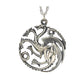 Game of Thrones House Targaryen Sterling Silver Dragon Sigil Pendant - GeekCore