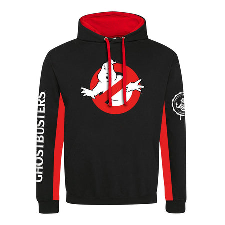 Ghostbusters Logo SuperHeroes Inc. Premium Contrast Pullover Hooded Sweatshirt
