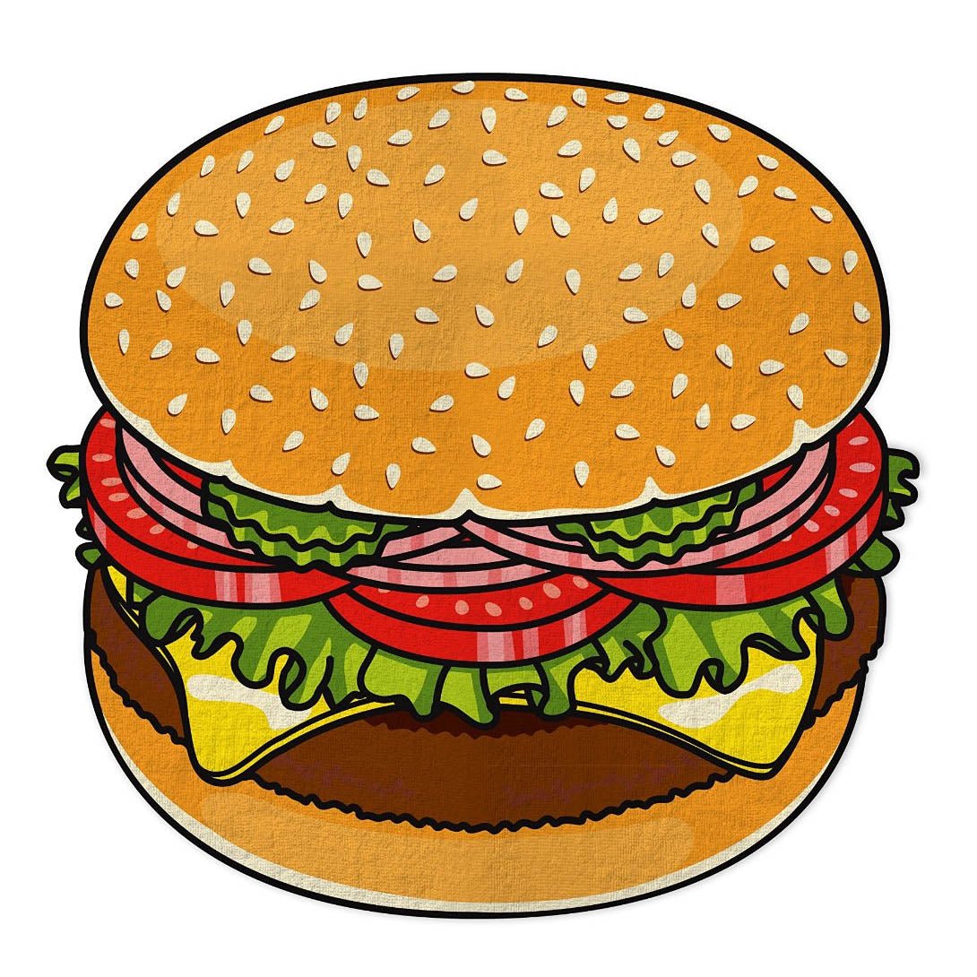 Giant Burger Beach Blanket - GeekCore