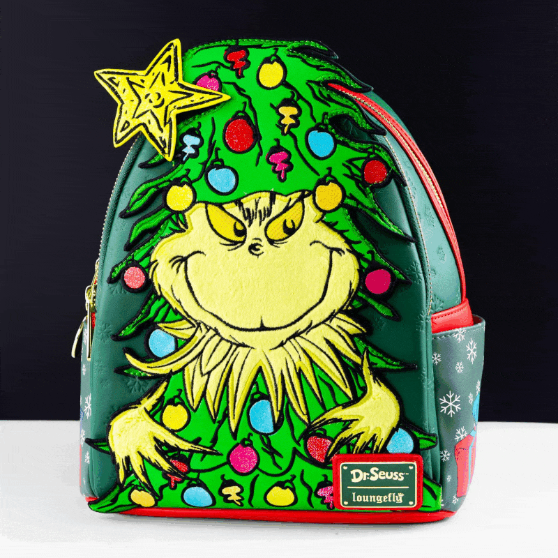 Loungefly x Dr. Seuss The Grinch Christmas Tree Mini Backpack