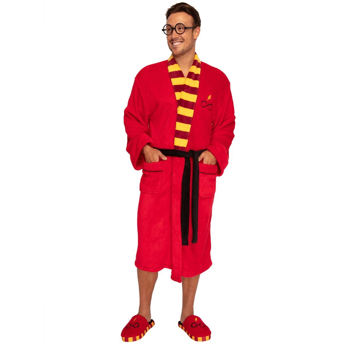 Harry Potter Classic Symbols Bathrobe with Matching Slippers - GeekCore