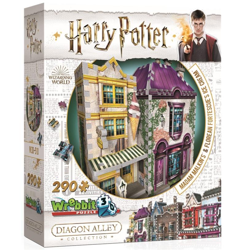 Harry Potter Diagon Alley Collection Madam Malkins & Florean Fortescues 3D Puzzle - GeekCore