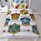 Harry Potter House Crest Reversible Single Duvet Cover Bedding Set - GeekCore