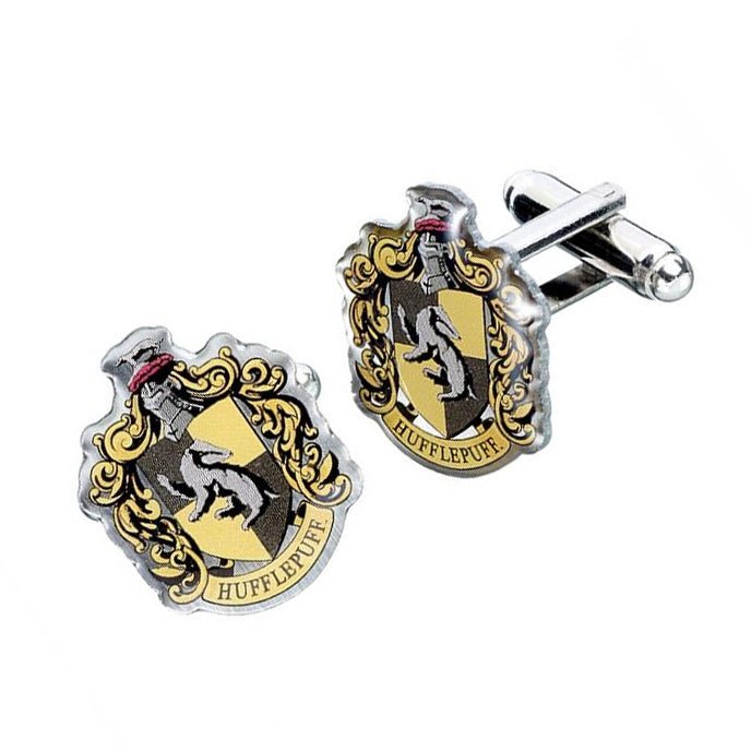 Harry Potter House Crest Silver Plated Cufflinks - GeekCore