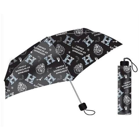 Harry Potter I'd Rather be at Hogwarts Umbrella - GeekCore