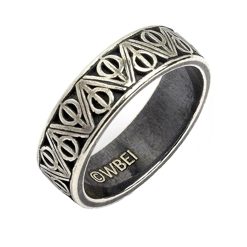 Harry Potter Sterling Silver Deathly Hallows Ring - GeekCore