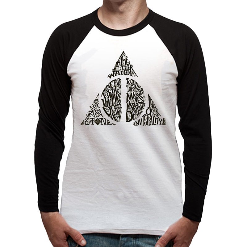 Harry Potter - The Deathly Hallows Premium Baseball T - Shirt - GeekCore