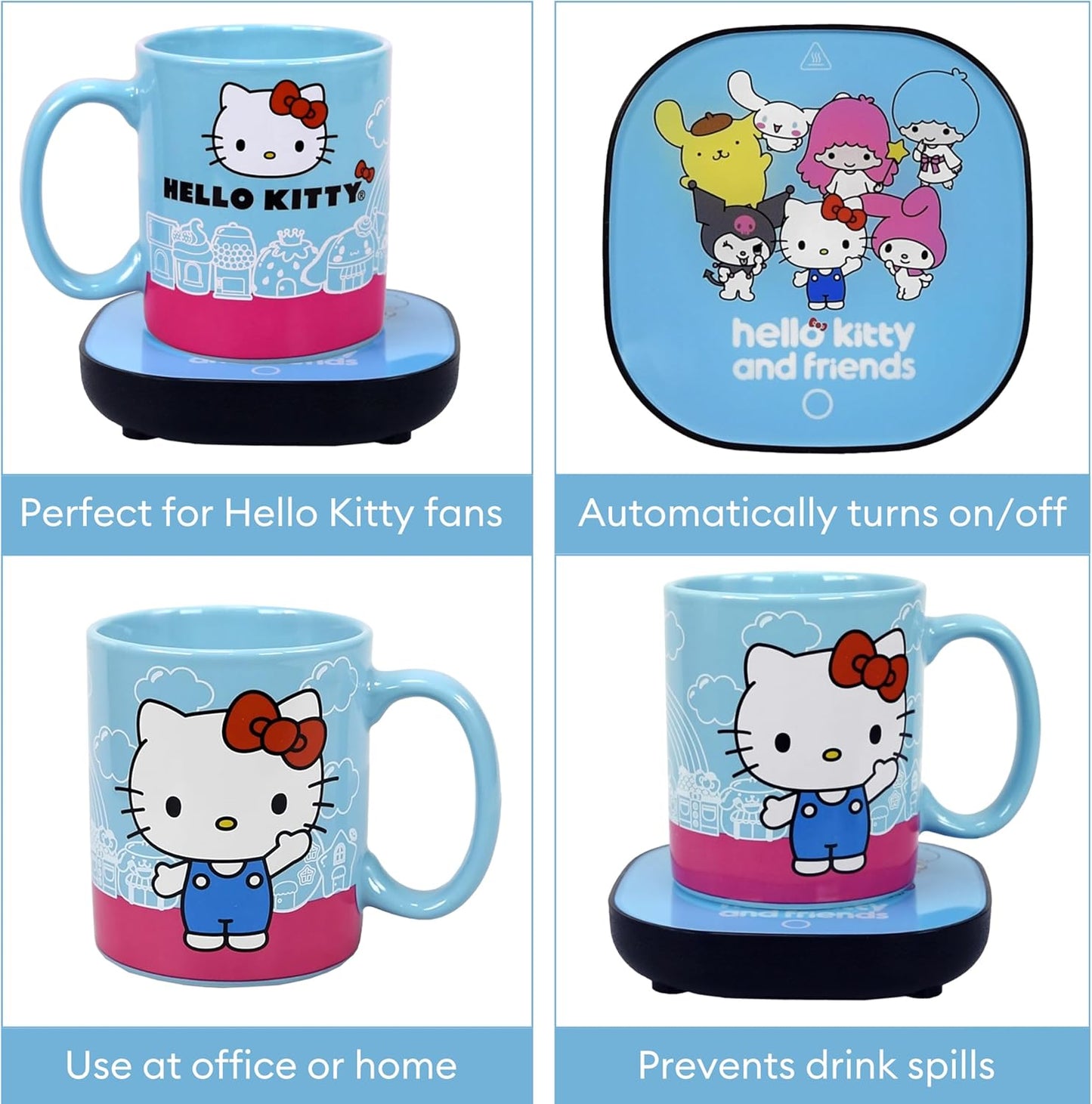 Hello Kitty Coffee Mug & Warmer Set - GeekCore