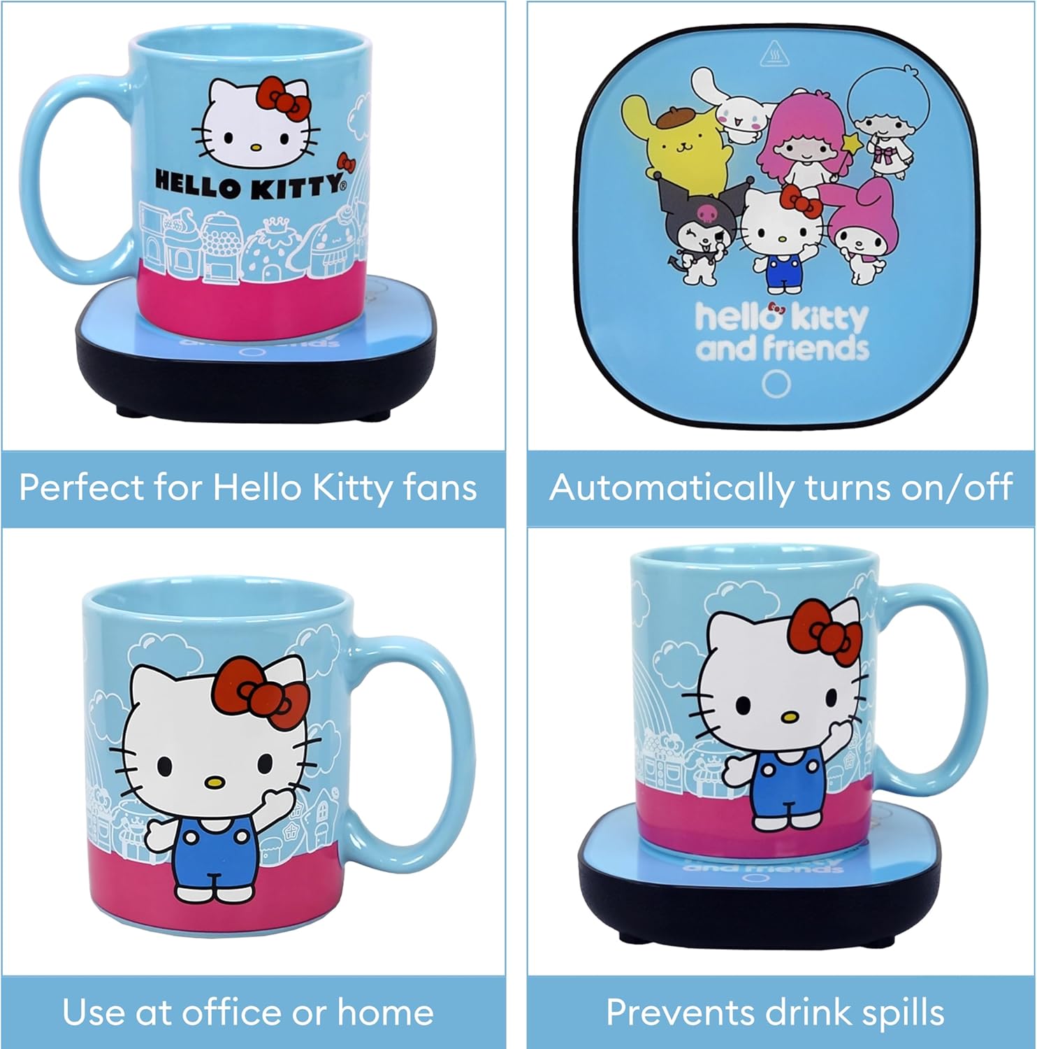 Hello Kitty Coffee Mug & Warmer Set - GeekCore