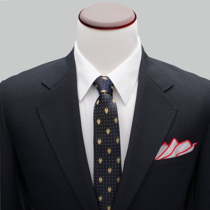 Iron Man Dot Print Silk Tie - GeekCore
